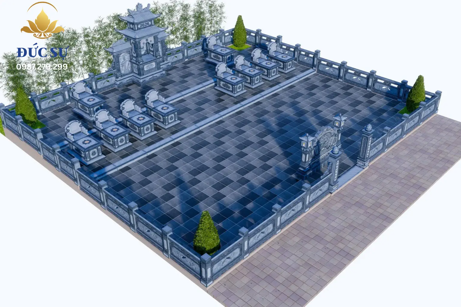 Khu Lăng Mộ Đá Xanh Đen Tại Quảng Ninh