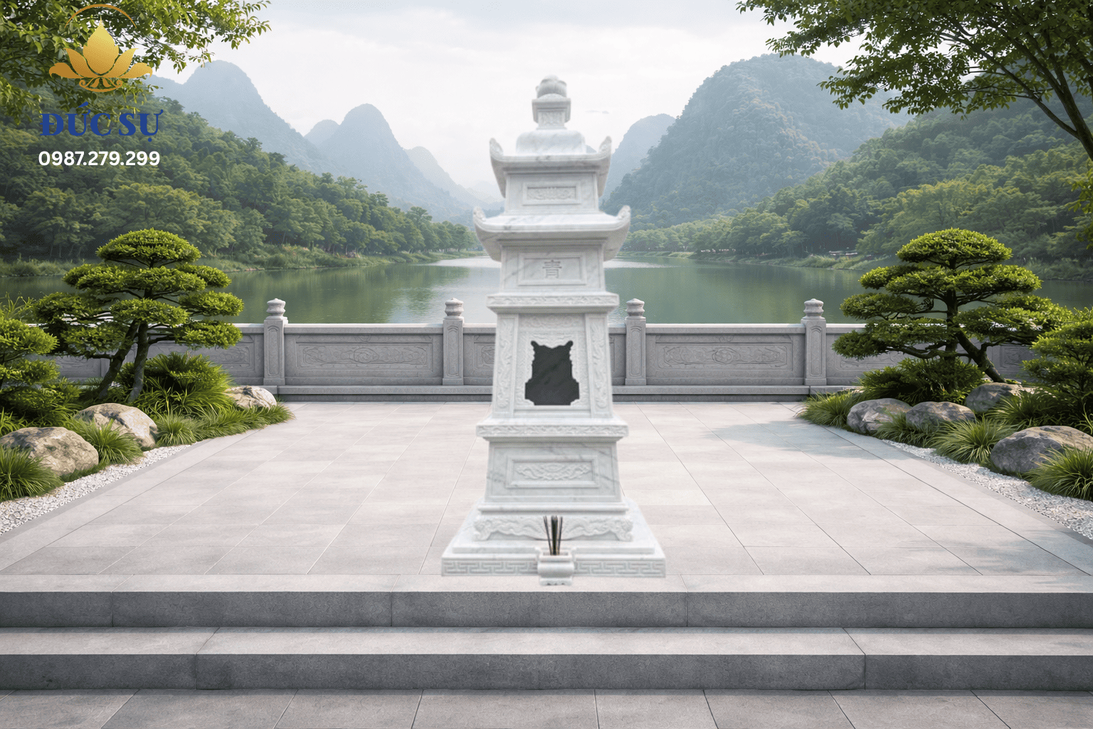 Lăng mộ đá Phật giáo trắng