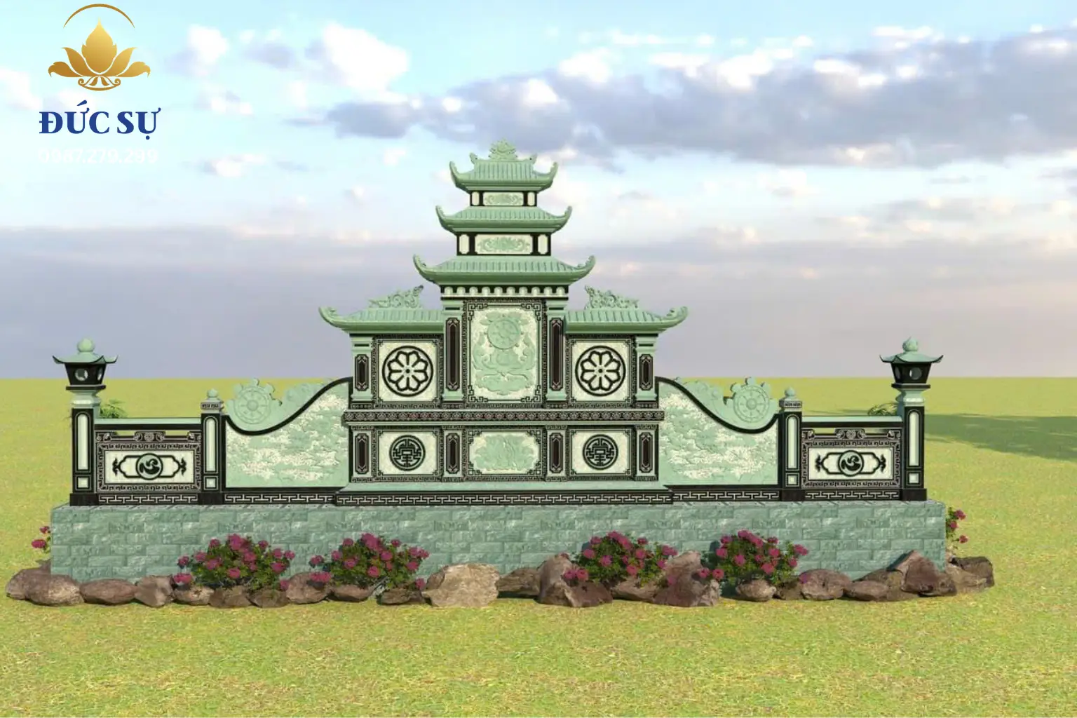 Thiết Kế Lăng Mộ Đá Xanh Rêu Tại Ninh Bình