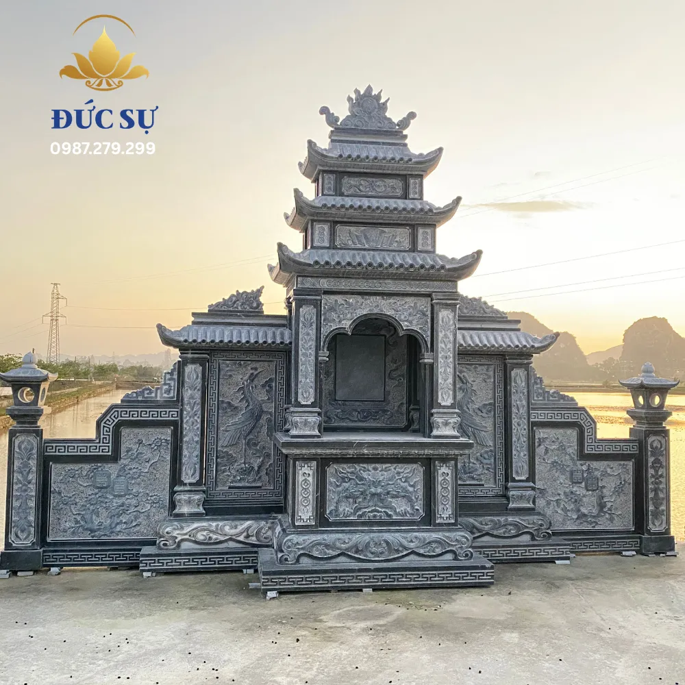 Lăng Thờ Đá Xám Ghi DS003