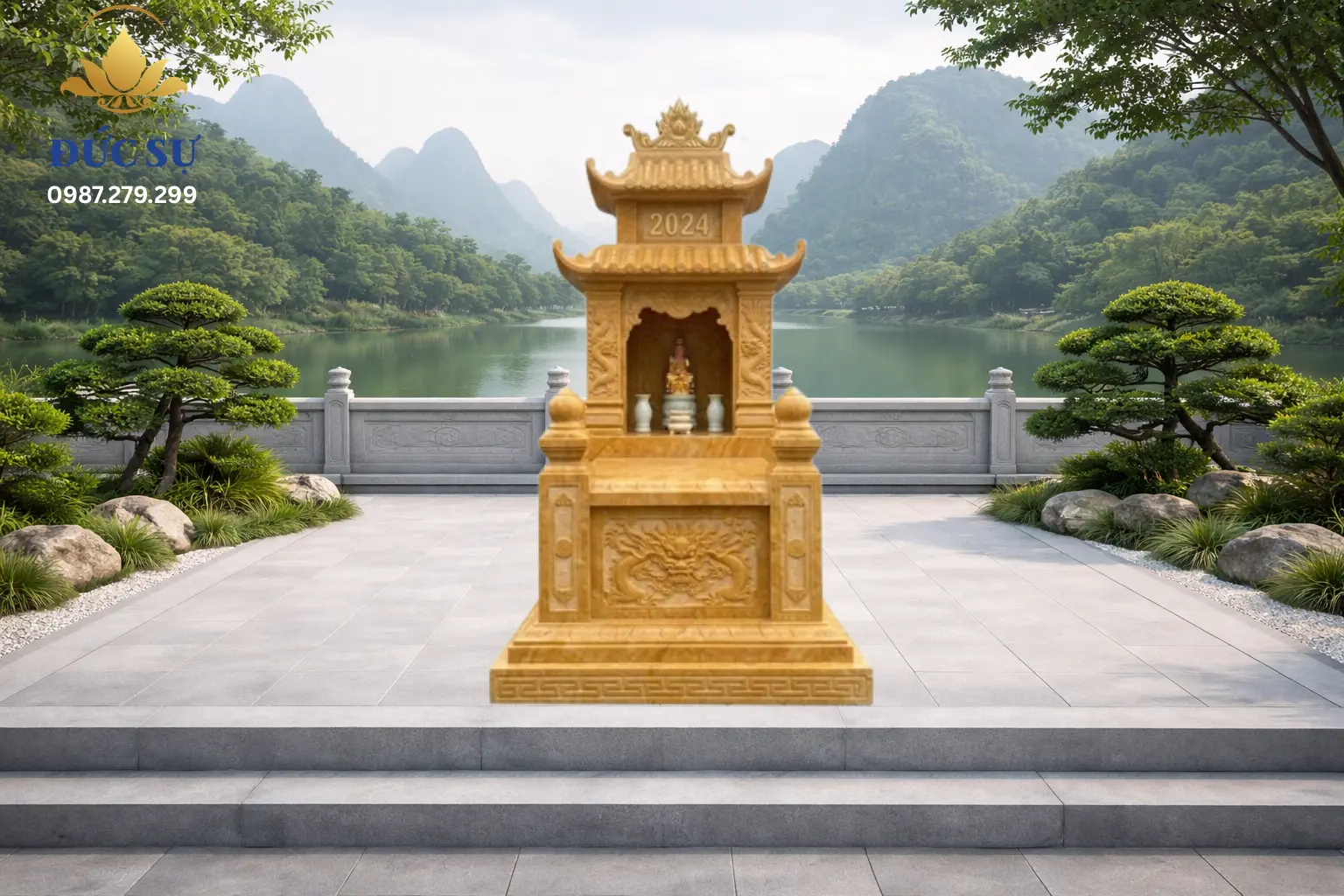 Lăng Thờ Đá 2 Mái Đá Vàng