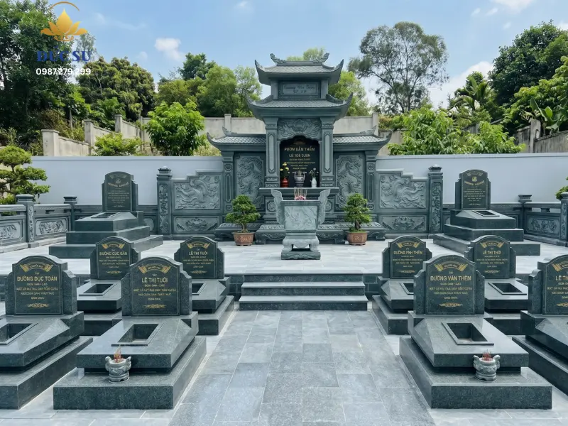 Mẫu lăng mộ đơn giản thiết kế phẳng hiện đại