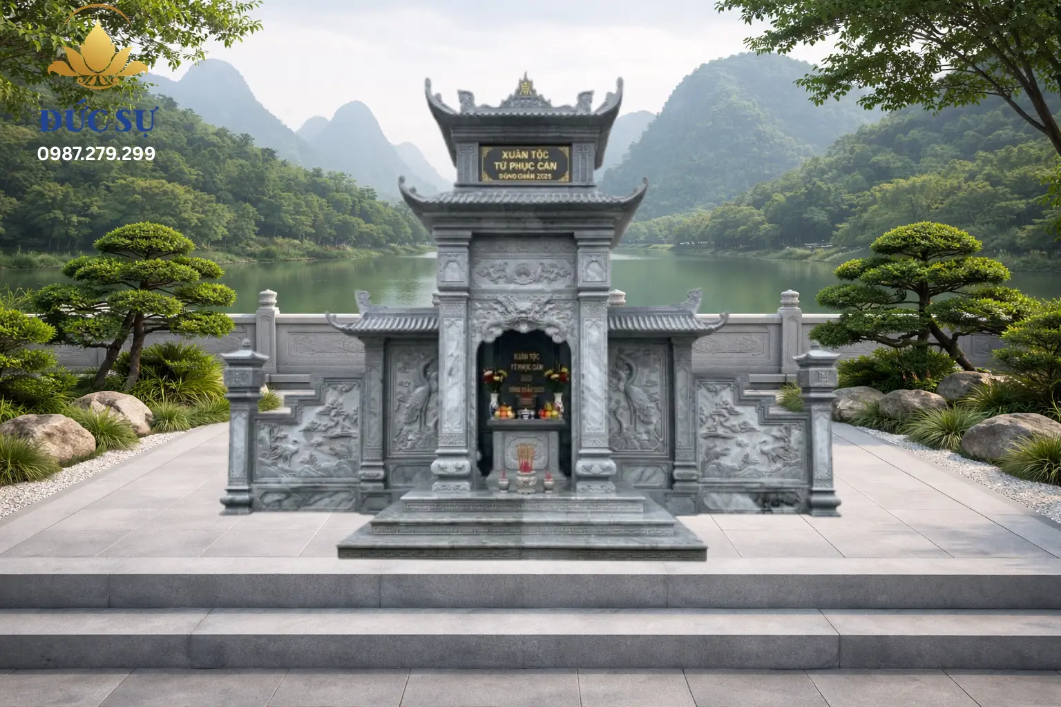 Lăng Thờ Đá Trắng Đá Xám Ghi