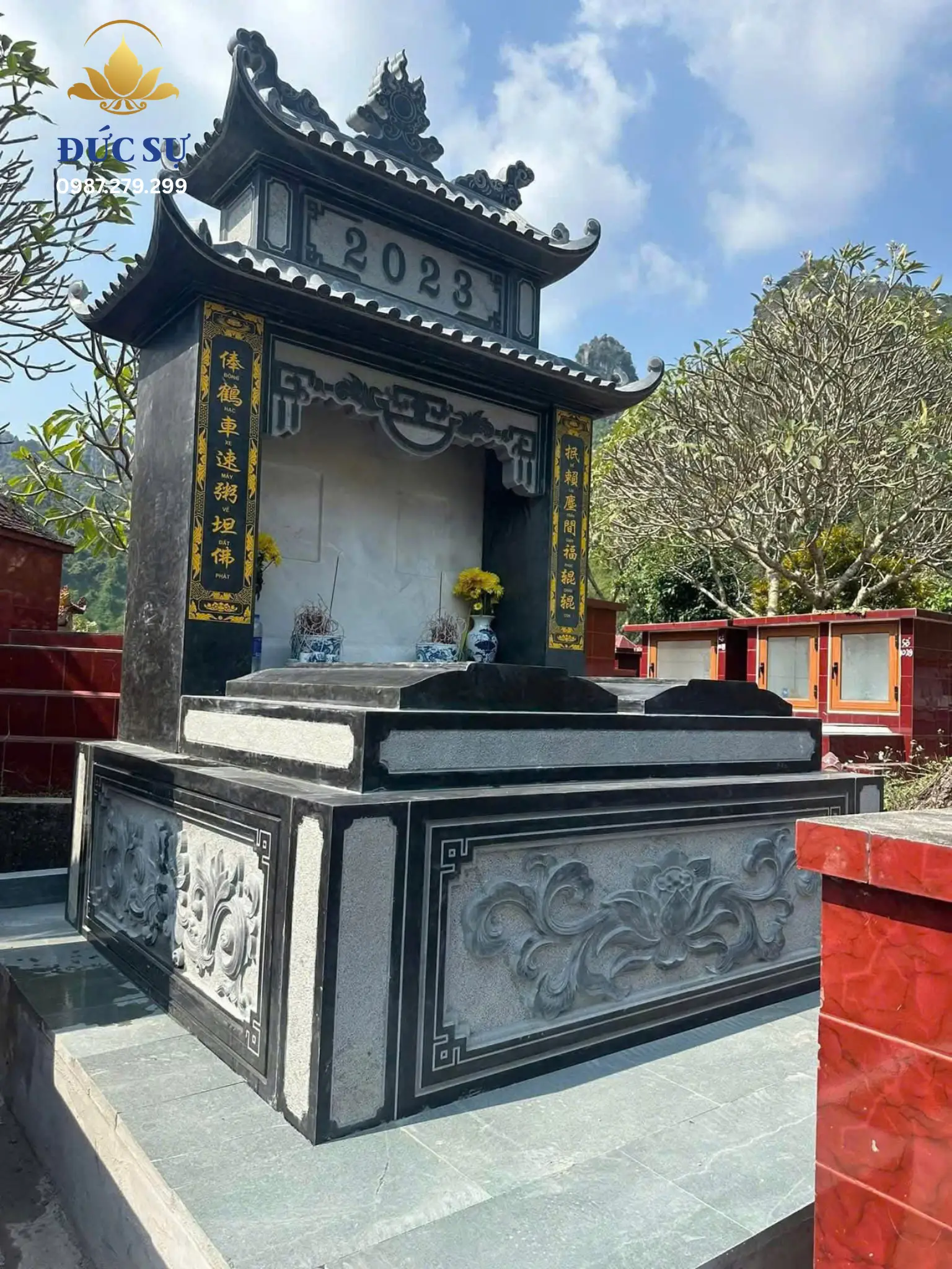 Kích thước mộ đá hai mái (mộ đá hai đao)