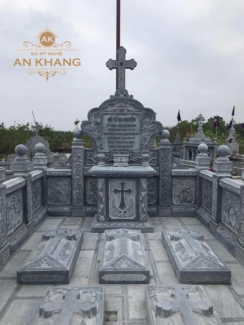 mẫu lăng mộ đá công giáo đẹp