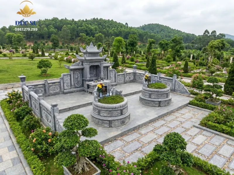 Mẫu mộ tròn đơn giản, chuẩn phong thủy