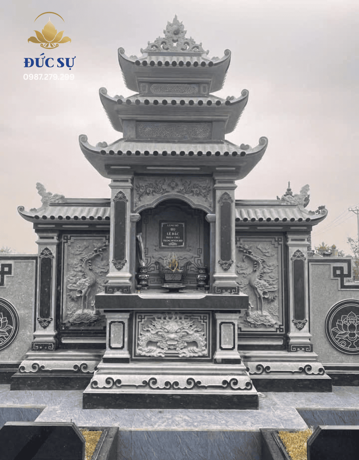 Lăng Thờ Đá Xám Ghi DS064