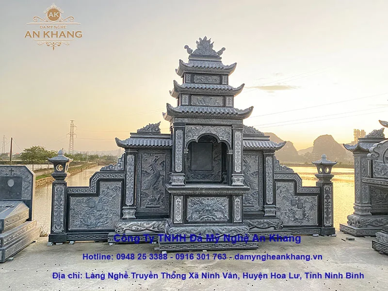 lăng thờ đá 3 mái đẹp