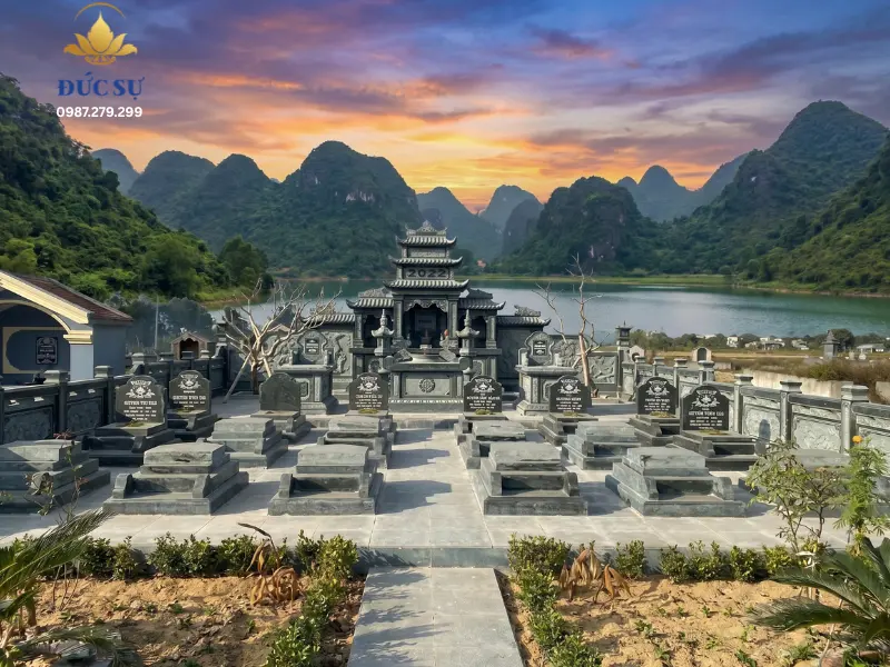 Mẫu lăng mộ đá dòng họ, gia tộc tối giản