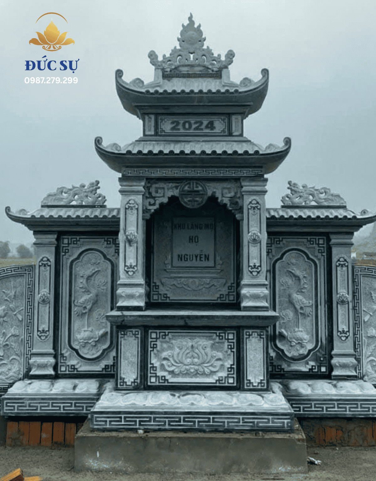 Lăng Thờ Đá Xám Ghi DS035