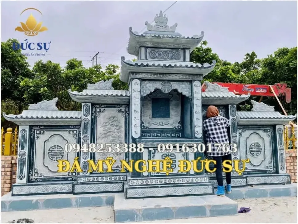 lăng thờ đá 2 mái đẹp