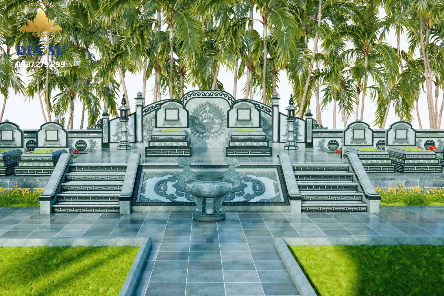 Khuôn Viên Khu Lăng Mộ Đá Xanh Rêu Tại Hà Tĩnh