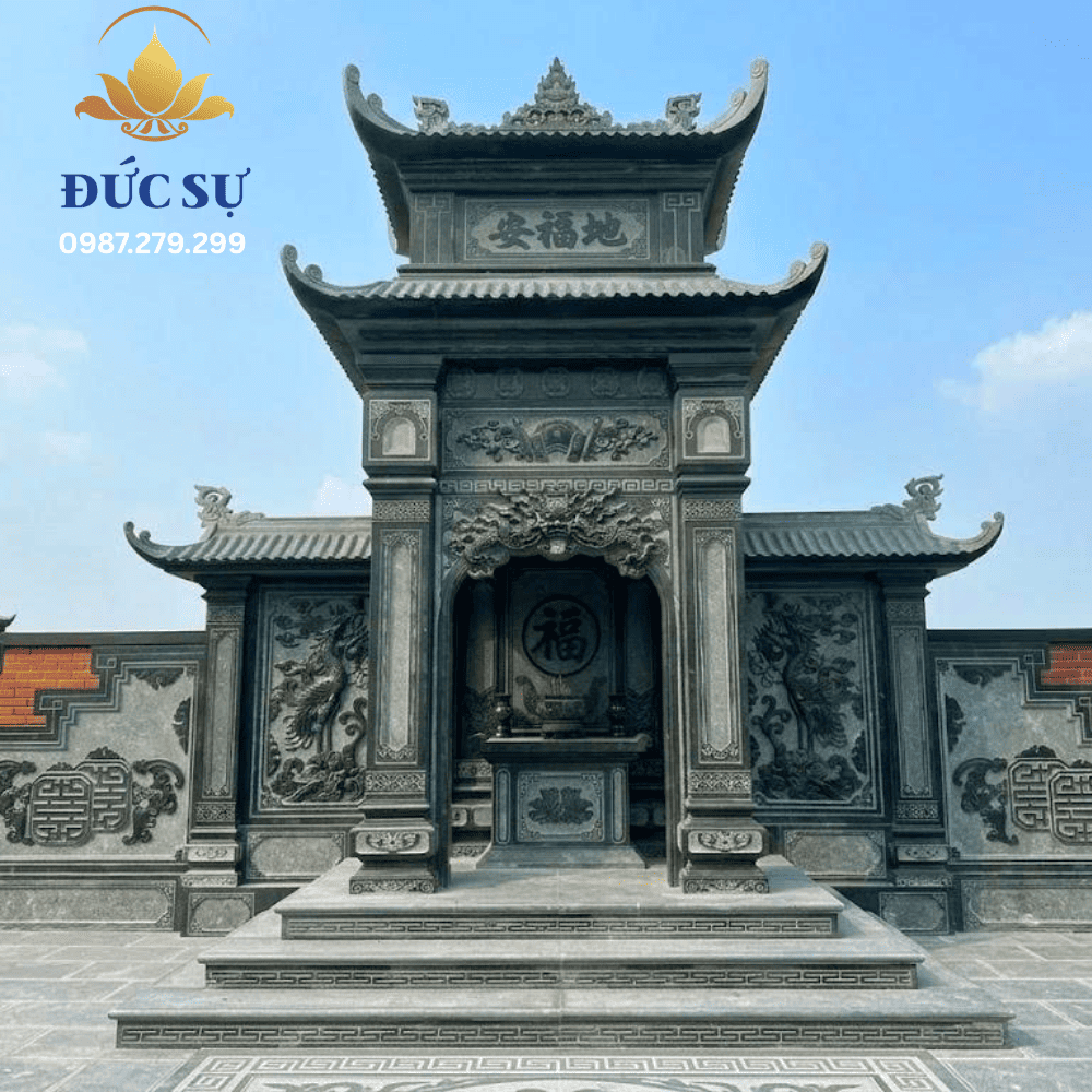 Lăng Mộ Đá Công Giáo Xám Ghi DS092