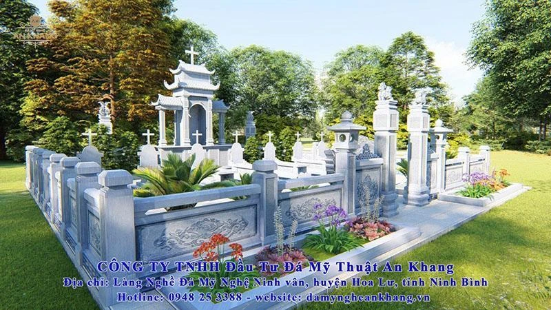 Mẫu lăng mộ dòng họ theo kiến trúc Công giáo
